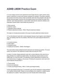 ASWB LMSW Practice Exam Latest 2026&sol;2027 Questions and Verified Solutions&NewLine;