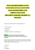 NCLEX Pharmacology Practice Questions & Rationales &lpar;2026-2027&rpar;&NewLine;&NewLine;