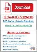 RCIS Glowacki & Sommers RCIS Prep and Review &vert; 2026&sol;2027 &vert; Practice Questions&comma; Answers & Detailed Rationales