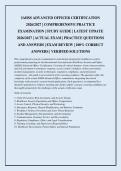 IAHSS ADVANCED OFFICER CERTIFICATION&NewLine;2026&sol;2027 &vert; COMPREHENSIVE PRACTICE&NewLine;EXAMINATION &vert; STUDY GUIDE &vert; LATEST UPDATE&NewLine;2026&sol;2027 &vert; ACTUAL EXAM &vert; PRACTICE QUESTIONS&NewLine;AND ANSWERS &vert; EXAM REVIEW &vert; 100&percnt; CORRECT&NewLine;ANSWERS &vert; VERIFIED SOLUTIONS