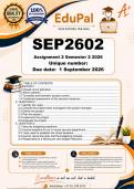 SEP2602 Assignment 2 &lpar;COMPLETE ANSWERS&rpar; Semester 2 2026 - DUE 1 September 2026