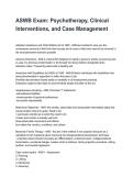 ASWB Exam&colon; Psychotherapy&comma; Clinical Interventions&comma; and Case Management Latest 2026&sol;2027 Questions and Verified Solutions&NewLine;