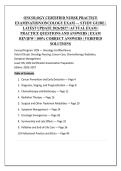 ONCOLOGY CERTIFIED NURSE PRACTICE &NewLine;EXAMINATION&sol;ONCOLOGY EXAM &mdash; STUDY GUIDE &vert; &NewLine;LATEST UPDATE 2026&sol;2027 &vert; ACTUAL EXAM &vert; &NewLine;PRACTICE QUESTIONS AND ANSWERS &vert; EXAM &NewLine;REVIEW &vert; 100&percnt; CORRECT ANSWERS &vert; VERIFIED &NewLine;SOLUTIONS
