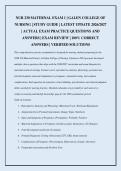 NUR 230 MATERNAL EXAM 1 &vert; GALEN COLLEGE OF&NewLine;NURSING &vert; STUDY GUIDE &vert; LATEST UPDATE 2026&sol;2027&NewLine;&vert; ACTUAL EXAM PRACTICE QUESTIONS AND&NewLine;ANSWERS &vert; EXAM REVIEW &vert; 100&percnt; CORRECT&NewLine;ANSWERS &vert; VERIFIED SOLUTIONS