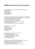 ASWB Social Work Practice Questions Latest 2026&sol;2027 Questions and Verified Solutions&NewLine;