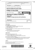 2026 Edexcel A-Level Biology A Salters Nuffield Paper 2 Question Paper