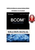 BCOM&lpar;11th Edition&rpar; by Lehman&sol;Dufrene&sol;Walker&NewLine;All Chapters 1 to 14 Covered