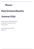 2026 Edexcel A-Level Business Paper 2 Mark Scheme