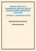 TENNESSEE PERMIT TEST &vert; COMPREHENSIVE EXAM PREP&comma; PRACTICE QUESTIONS&comma; CORRECT ANSWERS AND STUDY GUIDE
