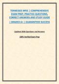 TENNESSEE MPJE &vert; COMPREHENSIVE EXAM PREP&comma; PRACTICE QUESTIONS&comma; CORRECT ANSWERS AND STUDY GUIDE