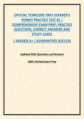 OFFICIAL TENNESSEE DMV LEARNER'S PERMIT PRACTICE TEST &num;1 &vert; COMPREHENSIVE EXAM PREP&comma; PRACTICE QUESTIONS&comma; CORRECT ANSWERS AND STUDY GUIDE