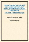 TENNESSEE LAW QUESTIONS TODD VANN BECK &vert; COMPREHENSIVE EXAM PREP&comma; PRACTICE QUESTIONS&comma; CORRECT ANSWERS AND STUDY GUIDE