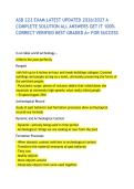 ASB 222 EXAM LATEST UPDATED 2026&sol;2027 A COMPLETE SOLUTION ALL ANSWERS GET IT 100&percnt; CORRECT VERIFIED BEST GRADED A&plus; FOR SUCCESS