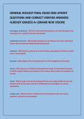 GENERAL BIOLOGY FINAL EXAM 2026 UPDATE&NewLine;QUESTIONS AND CORRECT VERIFIED ANSWERS&NewLine;ALREADY GRADED A&plus; &lpar;BRAND NEW VISION&rpar;
