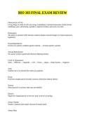 BIO 103 FINAL EXAM REVIEW ANSWERED SET