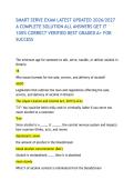 SMART SERVE EXAM LATEST UPDATED 2026&sol;2027 A COMPLETE SOLUTION ALL ANSWERS GET IT 100&percnt; CORRECT VERIFIED BEST GRADED A&plus; FOR SUCCESS