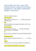 INTUIT ACADEMY TAX LEVEL 1 EXAM LATEST UPDATED 2026&sol;2027 A COMPLETE SOLUTION ALL ANSWERS GET IT 100&percnt; CORRECT VERIFIED BEST GRADED A&plus; FOR SUCCESS
