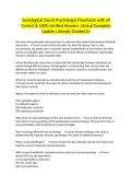 Sociological &lpar;Social Psychology&rpar; Final Exam with all Correct & 100&percnt; Verified Answers &vert;Actual Complete Update &vert;Already Graded A&plus;