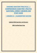 DUKEMED ANATOMY PRACTICAL 1 &vert; COMPREHENSIVE EXAM PREP&comma; PRACTICE QUESTIONS&comma; CORRECT ANSWERS AND STUDY GUIDE