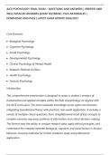 AICE PSYCHOLOGY FINAL EXAM &ndash; QUESTIONS AND ANSWERS &vert; VERIFIED AND&NewLine;WELL DETAILED ANSWERS &vert;EXAM TESTBANK &vert; PLUS RATIONALES &vert;&NewLine;DOWNLOAD AND PASS &vert; LATEST EXAM UPDATE 2026&sol;2027