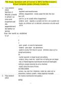 TSA Essay Questions with all Correct & 100&percnt; Verified Answers &vert;Actual Complete Update &vert;Already Graded A&plus;
