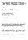 CSLB-ELECTRICAL CONTRACTOR EXAM &lpar;C-10&rpar; LAW & BUSINESS &plus; TRADE &NewLine;QUESTIONS AND ANSWERS &vert; VERIFIED AND WELL DETAILED ANSWERS &vert; EXAM&NewLine;TESTBANK &vert; PLUS RATIONALES &vert; DOWNLOAD AND PASS &vert; LATEST EXAM&NewLine;UPDATE 2026&sol;2027