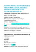 Advanced Trauma Care for Nurses Exam