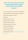WGU D441 OA &lpar;New 2026&sol; 2027 Update&rpar; Questions & Answers &lbrace;Grade A&rcub; 100&percnt; Correct &lpar;Verified Solutions&rpar;