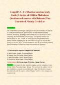 CompTIA A&plus; Certification Solutions Study Guide &vert;A Review of 500 Real Multichoice Questions and Answers with Rationale&vert; Pass Guaranteed&vert; Already Graded A&plus;