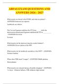 ABFAS EXAM QUESTIONS AND &NewLine;ANSWERS 2026 - 2027 