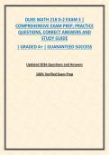 DUKE MATH 218 D-2 EXAM 3 &vert; COMPREHENSIVE EXAM PREP&comma; PRACTICE QUESTIONS&comma; CORRECT ANSWERS AND STUDY GUIDE