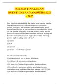 PCB 3023 FINAL EXAM &NewLine;QUESTIONS AND ANSWERS 2026 &ndash; 2027