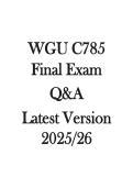 WGU C785 Final Exam Q&A &ndash; Latest Version 2025&sol;2026 &ndash; Biochemistry &ndash; Complete Exam Preparation