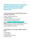 Emergency Nursing Pediatric Course &lpar;ENPC&rpar; Exam Questions and Correct Answers