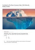 Test Bank For The Macro Economy Today 15th Edition by Bradley R&period; Schiller & Karen Gebhardt ISBN 9781260105155 Chapters&lpar;1 to 21&rpar;