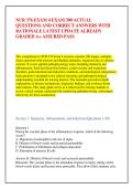NUR 376 EXAM 4 EXAM 300 ACTUAL &NewLine;QUESTIONS AND CORRECT ANSWERS WITH &NewLine;RATIONALE LATEST UPDATE ALREADY &NewLine;GRADED A&plus; ASSURED PASS