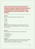 CSLB C-10 Electrical Contractor License Exam &lpar;C10 Planning & Estimating&rpar; &vert; Complete Exam Study Guide with Actual Exam Questions&comma; Verified Correct Answers and Detailed Rationales &vert; Latest Update 2026&sol;2027 &ndash; Already Graded A&plus;