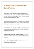 NURS-100 Exam -3 Questions With Correct Answers