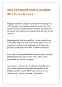 Nurs 100 Exam -1 Practice Questions With Correct Answers 