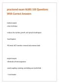 proctored exam NURS 100 Questions With Correct Answers 