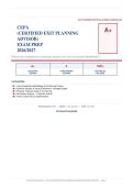 CEPA CERTIFIED EXIT PLANNING ADVISOR EXAM PREP Actual Exam 2026&sol;2027 &ndash; Complete Exam-Style Questions &vert; 100&percnt; Verified &ndash; Pass Guaranteed &ndash; A&plus; Graded