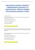 HESI Medical-Surgical Nursing 2&NewLine;Comprehensive Exam with 100&NewLine;questions and verified answers&NewLine;with rationale graded A&plus;NEW&excl;&excl; 