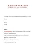CALIFORNIA BOATING EXAM B&NewLine;QUESTIONS AND ANSWERS