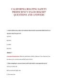 CALIFORNIA BOATING SAFETY&NewLine;PROFICIENCY EXAM 2026&sol;2027&NewLine;QUESTIONS AND ANSWERS