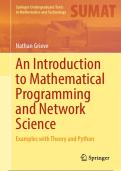 Nathan Grieve&comma; An Introduction to Mathematical Programming and Network Science&colon; Examples with Theory and Python&NewLine;&NewLine;