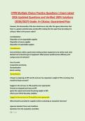 CPPB Multiple Choice Practice Questions 1 Exam Latest &NewLine;2026 Updated Questions and Verified 100&percnt; Solutions &NewLine;&lpar;2026&sol;2027&rpar; Grade&colon; A&plus;&vert;Status&colon; Guaranteed Pass 