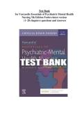 Test Bank For Varcarolis&rsquo; Essentials of Psychiatric-Mental Health Nursing&colon; A Communication Approach to Evidence-Based Care 5th Edition by Chyllia D&period; Fosbre ISBN 9780323810302 Chapters&lpar;1 to 27&rpar;