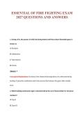 ESSENTIAL OF FIRE FIGHTING EXAM&NewLine;2027 QUESTIONS AND ANSWERS