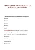 ESSENTIALS OF FIRE FIGHTING EXAM&NewLine;QUESTIONS AND ANSWERS
