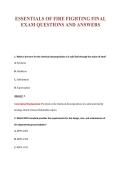 ESSENTIALS OF FIRE FIGHTING FINAL&NewLine;EXAM QUESTIONS AND ANSWERS